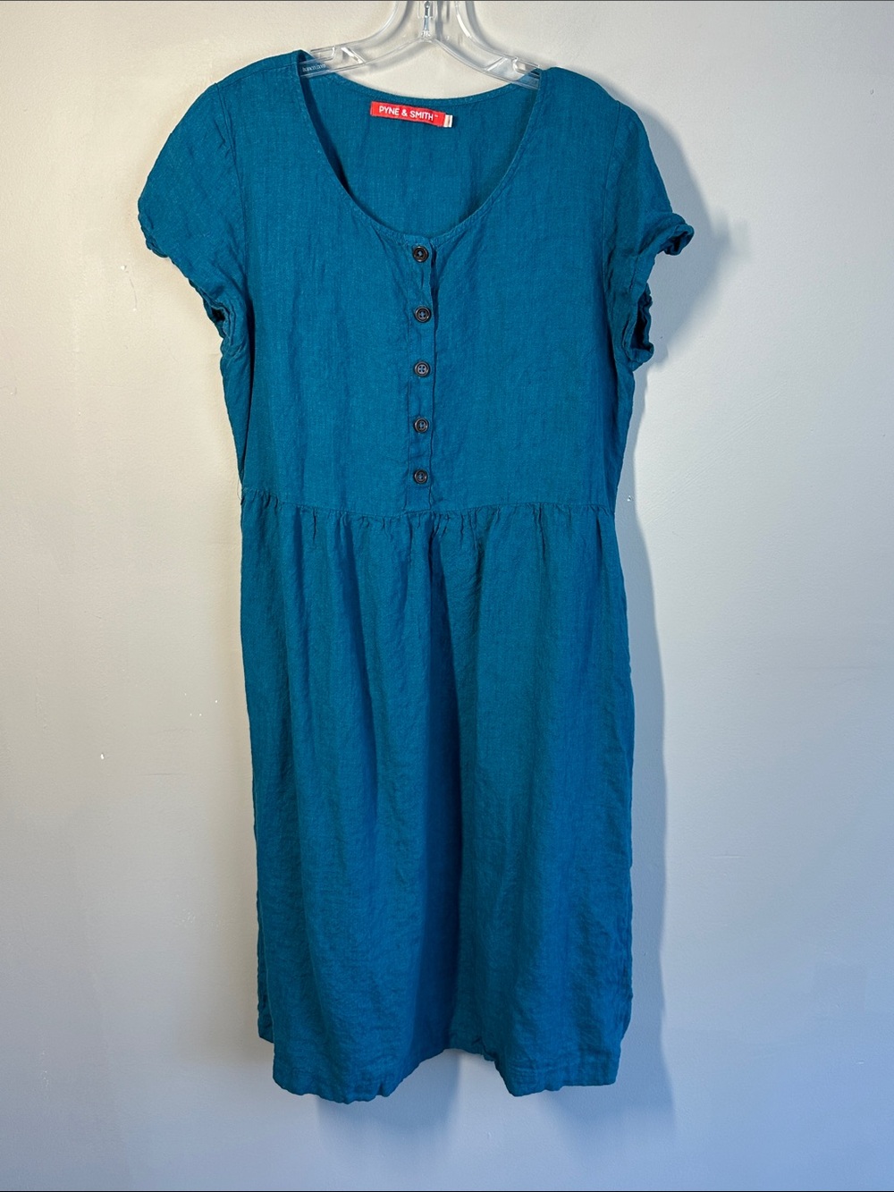 Pyne & Smith Peacock No. 11 Linen Dress Size XL Cottagecore Lagonlook